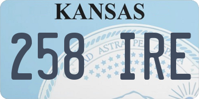 KS license plate 258IRE
