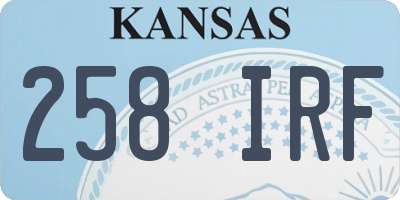 KS license plate 258IRF