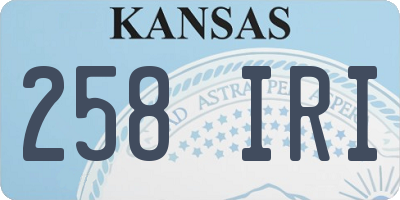 KS license plate 258IRI