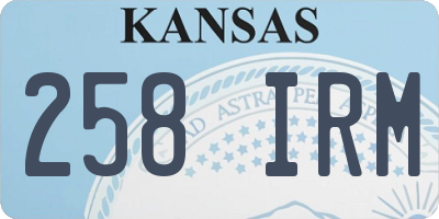 KS license plate 258IRM