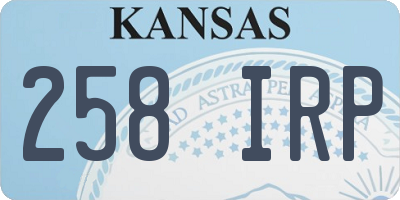 KS license plate 258IRP