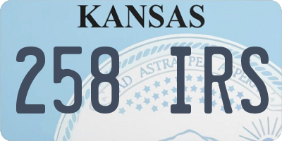 KS license plate 258IRS