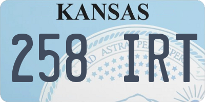 KS license plate 258IRT