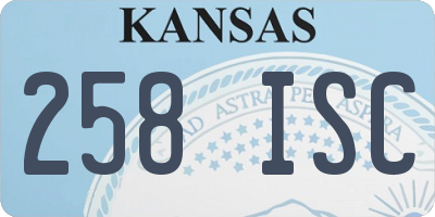 KS license plate 258ISC