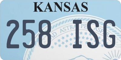 KS license plate 258ISG