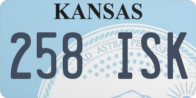 KS license plate 258ISK