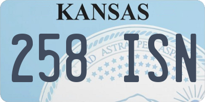 KS license plate 258ISN