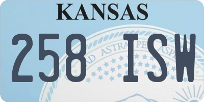 KS license plate 258ISW