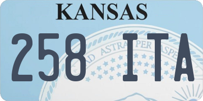 KS license plate 258ITA