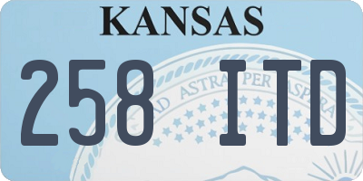 KS license plate 258ITD