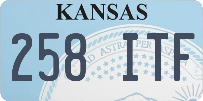 KS license plate 258ITF