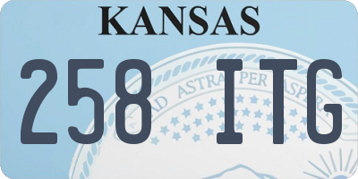 KS license plate 258ITG