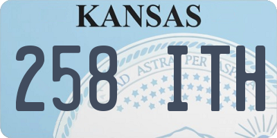 KS license plate 258ITH