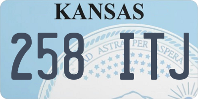 KS license plate 258ITJ