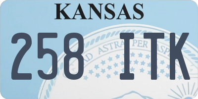 KS license plate 258ITK