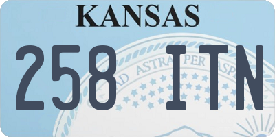 KS license plate 258ITN