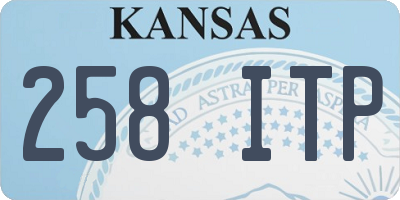 KS license plate 258ITP