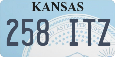 KS license plate 258ITZ