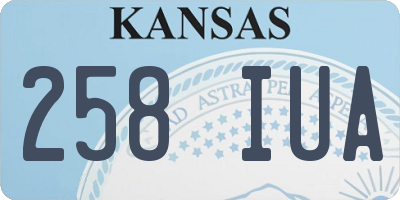 KS license plate 258IUA