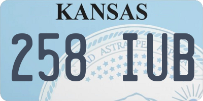 KS license plate 258IUB