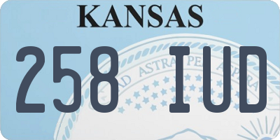 KS license plate 258IUD