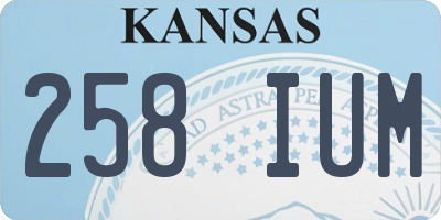 KS license plate 258IUM