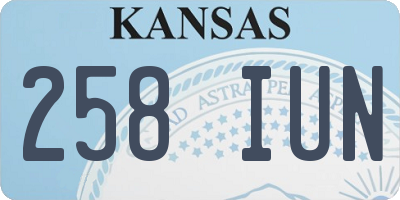 KS license plate 258IUN