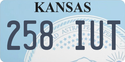 KS license plate 258IUT