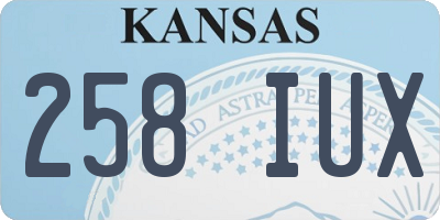 KS license plate 258IUX