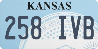 KS license plate 258IVB