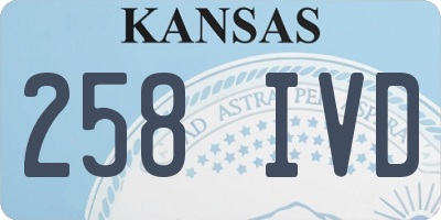 KS license plate 258IVD