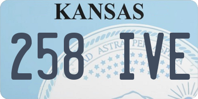 KS license plate 258IVE
