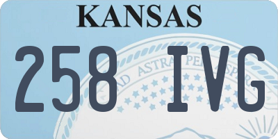KS license plate 258IVG