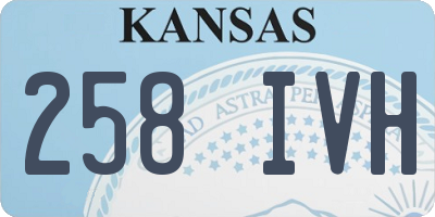 KS license plate 258IVH