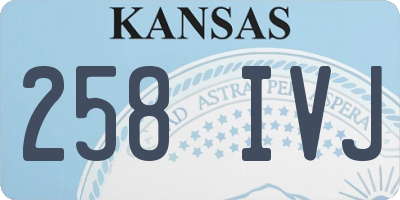 KS license plate 258IVJ