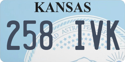 KS license plate 258IVK