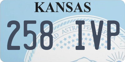 KS license plate 258IVP