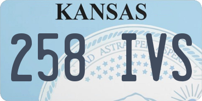 KS license plate 258IVS