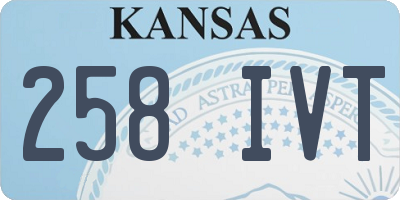 KS license plate 258IVT