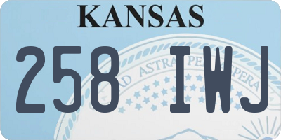 KS license plate 258IWJ