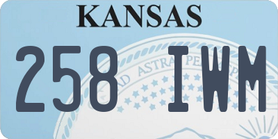 KS license plate 258IWM