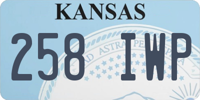 KS license plate 258IWP