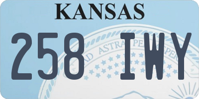 KS license plate 258IWY