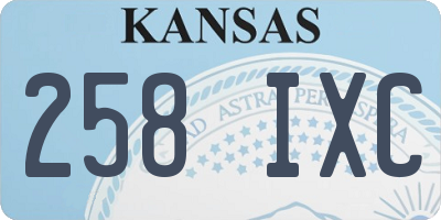 KS license plate 258IXC