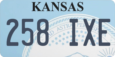 KS license plate 258IXE