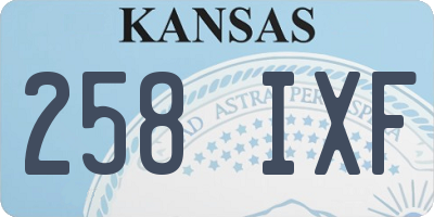 KS license plate 258IXF