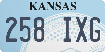 KS license plate 258IXG