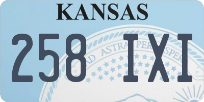 KS license plate 258IXI
