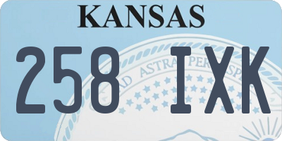 KS license plate 258IXK
