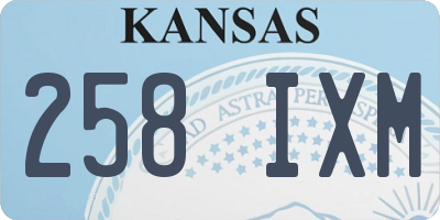 KS license plate 258IXM